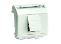 Розетка компьютерная 1-м СП 2мод. Brava RJ45 кат.5E экранир. бел. DKC 76666B