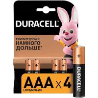 Элемент питания алкалиновый AAA/LR03/MN 2400 Basic BP-4 (блист.4шт) Duracell Б0014046/Б0026813