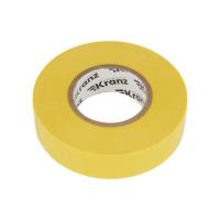 Изолента ПВХ профессиональная 0.18х19мм 20м желт. (уп.10шт) Kranz KR-09-2802