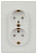 Розетка 2-м СП Style 7-208-01 16А 250В IP20 2х2P+E Schuko с заземл. защ. шторки бел. Intro Б0060625
