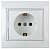 Розетка 1-м СП Plano 1-202-01 16А IP20 250В 2P+E Schuko бел. Intro Б0053874
