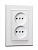 Розетка 2-я б/з СП Karea 16А IP20 бел. Makel 56001017