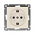 Розетка 1-м СП Афина 16А IP20 с заземл. механизм сл. кость (ivory) Universal A0028-I