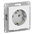 Розетка 1-м СП AtlasDesign 16А IP20 с заземл. механизм бел. SE ATN000143