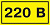Символ "220В" 20х40 IEK YPC10-0220V-1-100