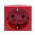 Розетка 1-м 2мод. Viva 16А IP20 2P+E с заземл. защ. шторки красн. DKC 45015