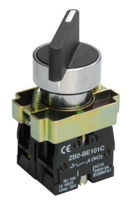 Переключатель LAY5-BJ25 на 2 полож. 1НО+1НЗ черн. I-O дл. ручка IEK BSW70-BJ-2-K02