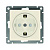 Розетка 1-м СП Афина 16А IP20 с заземл. защ. шторки механизм сл. кость (ivory) Universal A0049-I