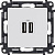 Розетка USB 2-м Valena Life 240В/5В 2400мА с лицев. панелью механизм бел. Leg 753412
