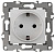 Розетка 1-м СП Эра12 12-2102-01 16А IP20 16AX 250В 2P+E Schuko защ. шторки механизм бел. Эра Б0014687