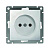 Розетка 1-м СП Афина 16А IP20 без заземл. механизм серебр. Universal A0022-S