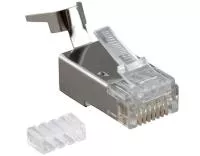 Разъем RJ45 8P8C кат.6 FTP PLUG-8P8C-UV-C6-TW-SH-10 экранир. универс. (уп.10шт) Hyperline 49340